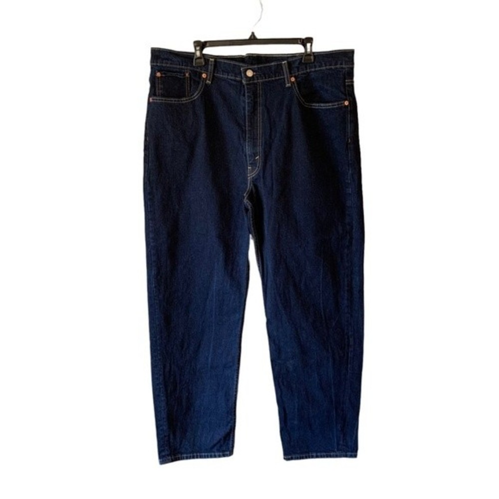 Levi's Mens Dark Wash 550 Relaxed Fit Stretch Denim Jeans in Size 42W/32L